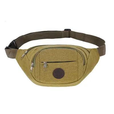 Men's Waterproof Canvas Waist Bag with Phone Pocket