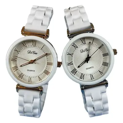 Women's White Ceramic Roman Numeral Watch