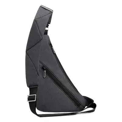 Men's Reflective Crossbody Chest Bag Black