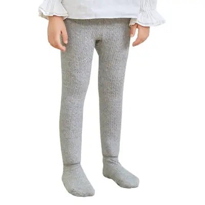 Autumn Winter Warm Leggings for Girls Open End Padded