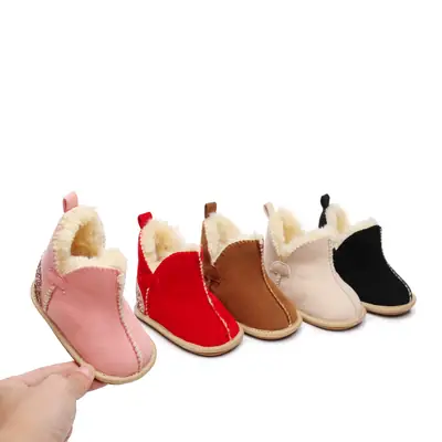 Women's Pink Glitter Slip-On Boots Winter Warm