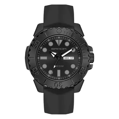 Sanda Black LED Digital Watch for Men Women Waterproof Sports