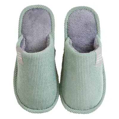 2025 Corduroy Non-Slip Home Slippers with Floor Mop Design, Warm Toe-Covering Couple's Cotton Slippers, Available for Dropshipping