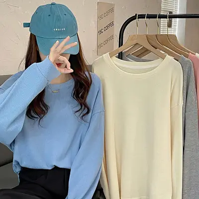 2022 Spring Sweatshirt Long Sleeve Round Neck Female