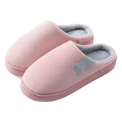 Yellow Cotton Indoor Slippers Winter Warm Non-Slip