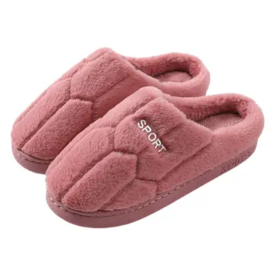 Women Cotton Plush Slippers Winter Indoor Warm Non-Slip