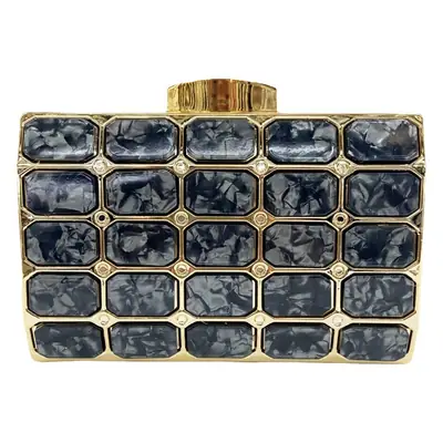 Cross-Border Stone Pattern Acrylic Dinner Bag for Women
