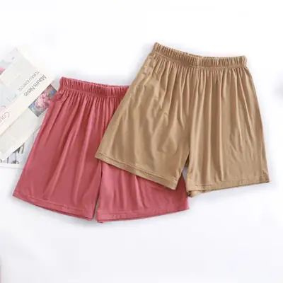 Women's Purple Elastic Waist Loose Shorts