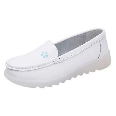 Women's White Medical Shoes Autumn Flat Non-Slip