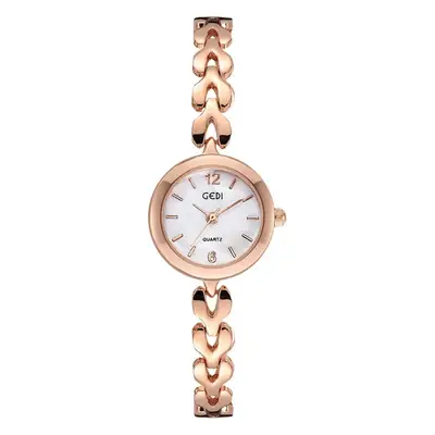 Gold Watch for Women with Crystal Dial and Chain Strap