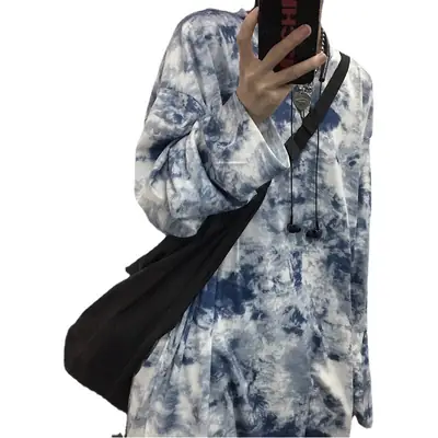 Cross-Border Tie-Dye Long Sleeve Women's T-Shirt