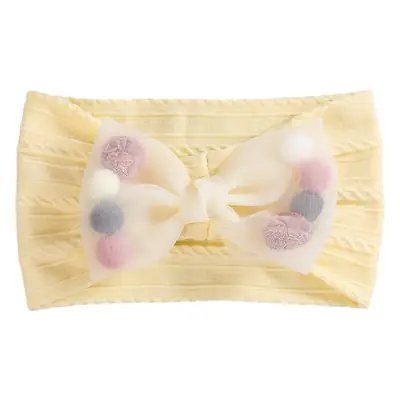 Baby Jacquard Bow Hair Belt Mint Green
