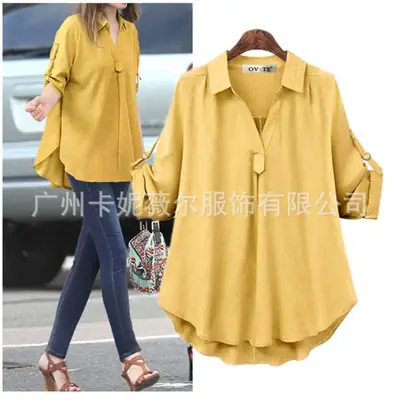 Women Button Front Shirt Large Medium Gray