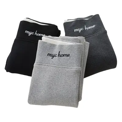 Women Fleece Leggings Gray Slimming Warm Winter