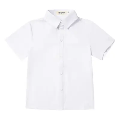 Summer Boys Light Blue Short Sleeve School Shirt