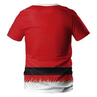 Saint Digital Print Red T-Shirt with Belt