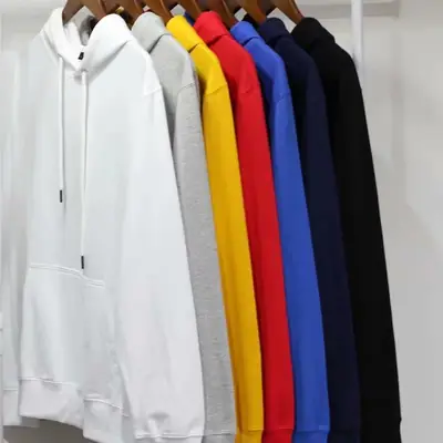 Men Black Hooded Sweatshirt Autumn Winter Loose Fit