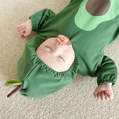 Avocado Infant Triangular Harness Baby Bag Fart Clothes Green