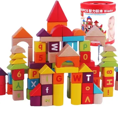 Kids Wooden Building Blocks 40PCS Assembly Toys
