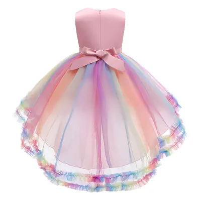 2025 Unicorn Princess Dress for Girls Colorful Tail Skirt