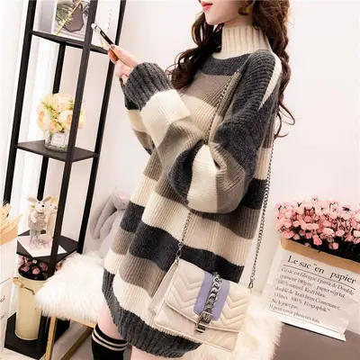 2024 Loose Wool Sweater Plus Fat Large Export Women