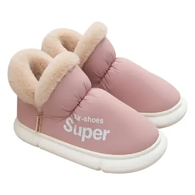 Women's Warm Cotton Winter Slippers White