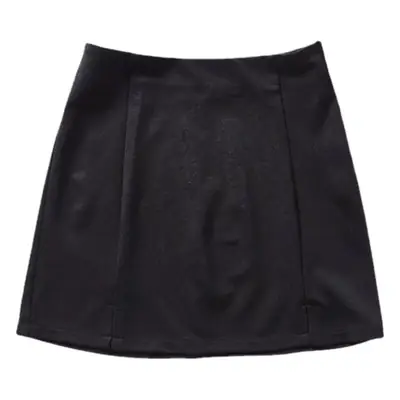Black Slim Fit High Waist Skirt Women Spring Summer