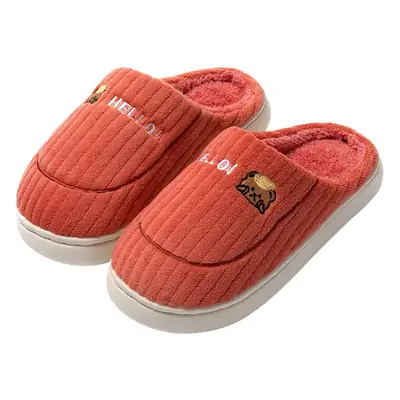 New Cotton Slippers for Men, Winter Indoor Home Slippers, Plush, Warm, Anti-Odor, Silent Cotton Slippers for Women, Wholesale from Manufacturer