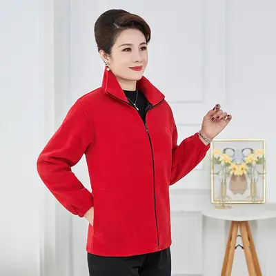 Women Purple Fleece Jacket Large Size