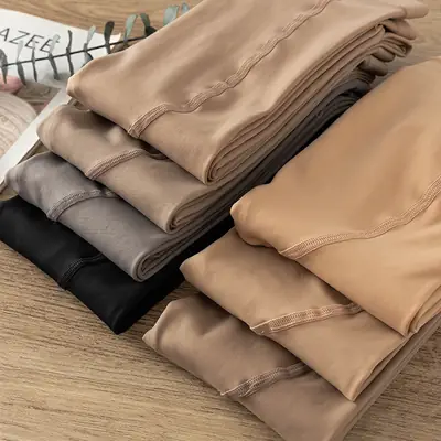 Women Silk Bare Leggings Aqua Fleshy All-in-One