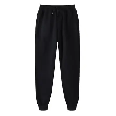Men's Beige Cotton Sweatpants Slim Fit Casual Sports Wear