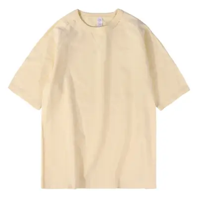 Men Cotton T-Shirt Beige 250g Unstitched