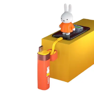 Miffy Mini Power Tube Self-Belt Emergency Charging Port Japan PSE