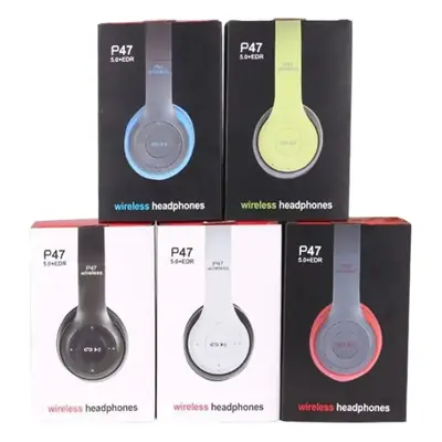 P47 Wireless Bluetooth 5.0 Headset Blue Grey