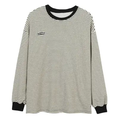 Women Striped Long Sleeve Sweatshirt 2026 Spring Autumn