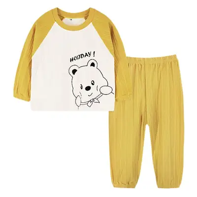 Kids Space Travel Pajama Set Cotton Blue White