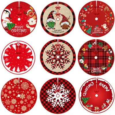 Christmas Deer Design Wall Decor 90cm Red Green Plaid