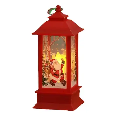 Red Christmas Wind Lamp with Santa Design