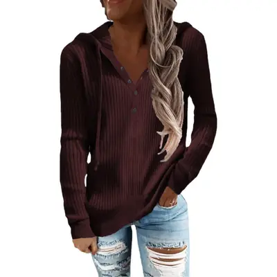 Green Long Sleeve Pullover Hooded Sweatshirt for Women