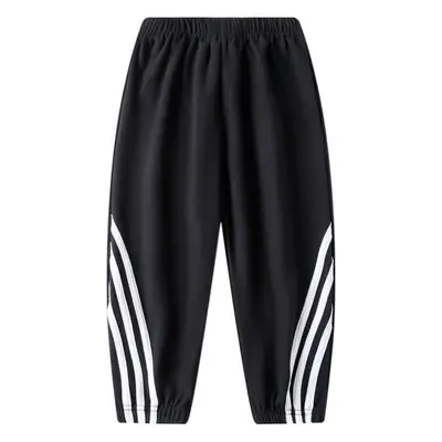Pink Three-Bar Warm Sports Pants for Kids Small Medium