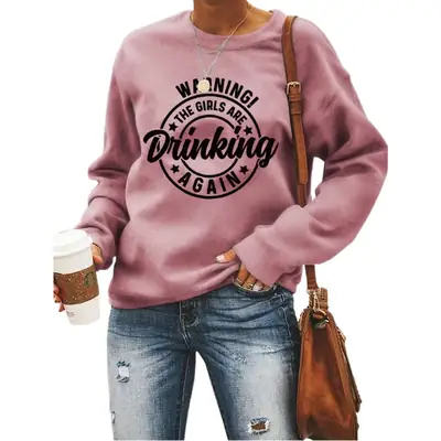 WARNING! Drinking Again Printed T-Shirt for Men