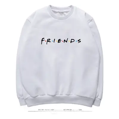Pink Friends Printed Sweatshirt Long Sleeve Hooded