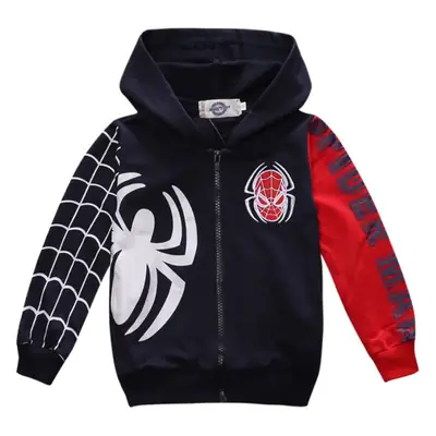 Spiderman Red Hooded Zipper Suit for Boys Spring Autumn