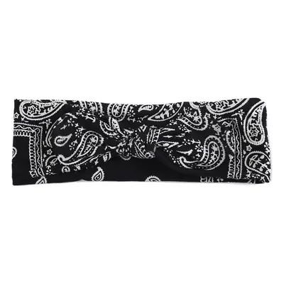 Black Paisley Cross Knot Hairband for Women