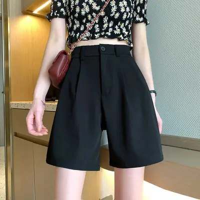 Women 2021 Casual Crop Shorts Set High Waist Slimming