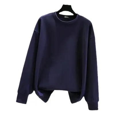 Women Fleece Lined Sweater Large White