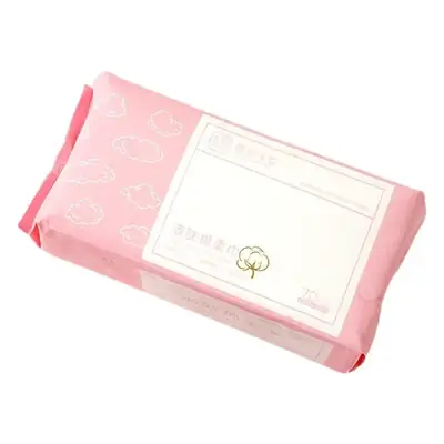 Cotton Time-Extractable Face Washing Towel Pink 30g