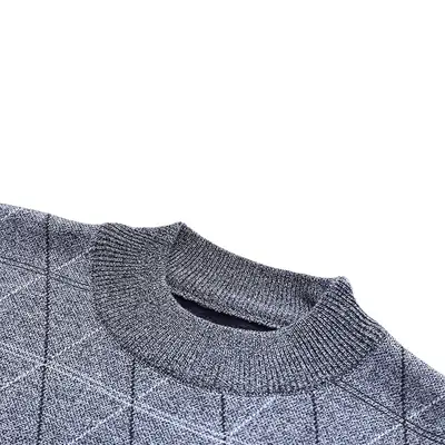 Men's Blue Velvet Padded Sweater Large