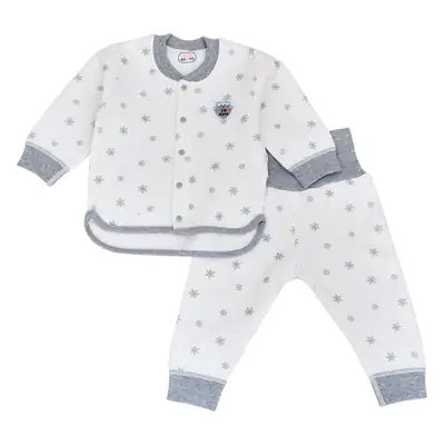 Baby Monk Suit White Star Print Long Sleeve