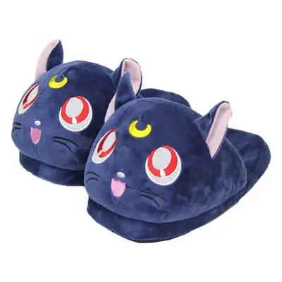 Sailor Moon Luna Cat Moon Bunny Plush Slippers for Girls Winter Purple Cat Cotton Slippers Home Warm Slippers
